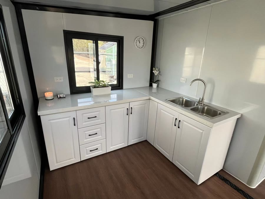Kitchen with stone benchtop